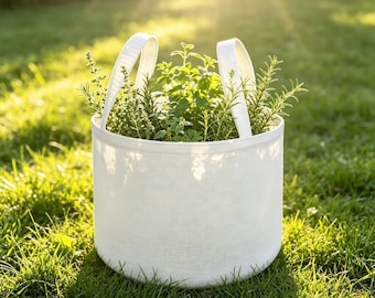 HDPE Mesh Grow Bag 2-Pack – Breathable Plant Container - White