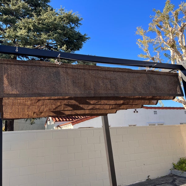Custom Retractable Wave Shade Canopy: Breathable Pergola Replacement(installation hardware included)