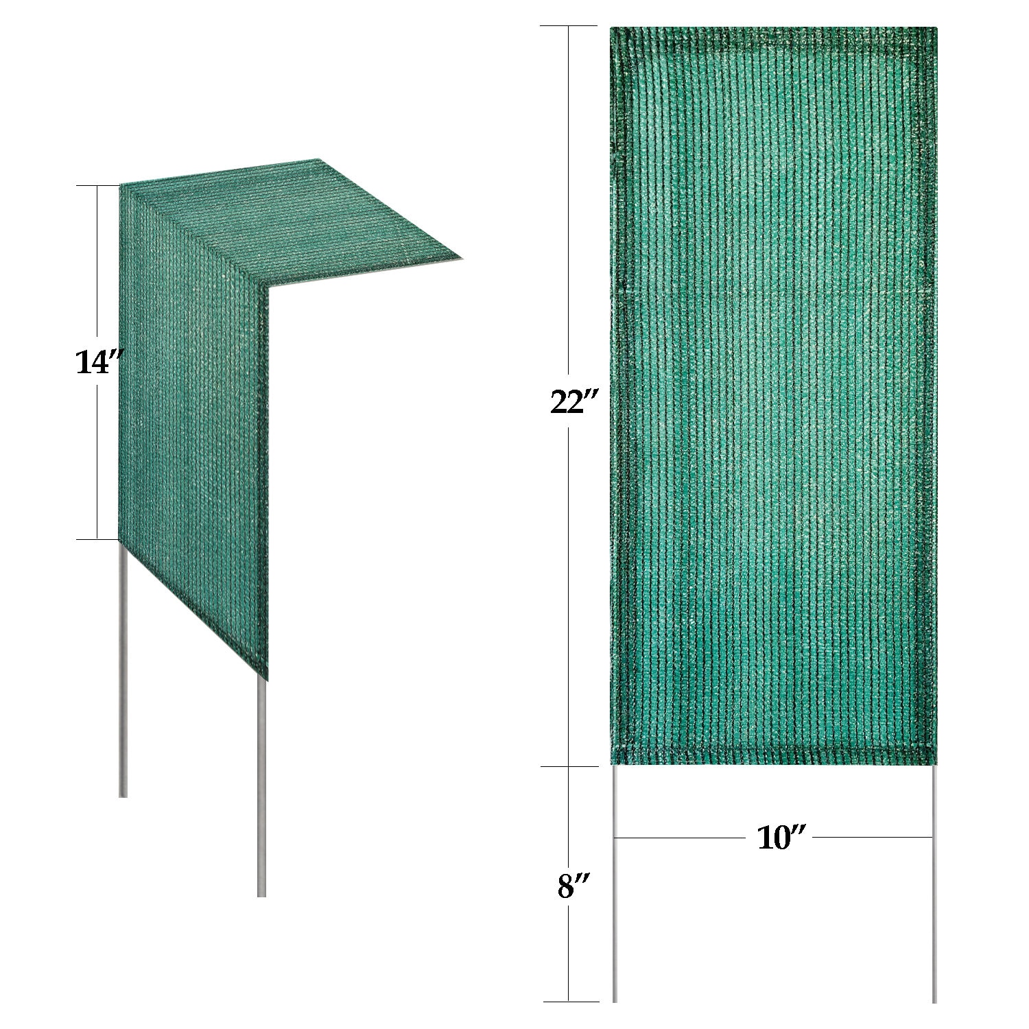 Anqbci 2PCS Foldable Plant Shade Tent Sun Shade Cloth With Stakes Raised Garden Bed Cover Uv Resistant Sunblock Shade Net For Outdoor Plants Green