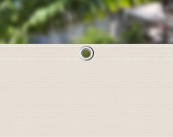 Custom Beige Balcony Privacy Screen: 95% Blockage, FR-Rated