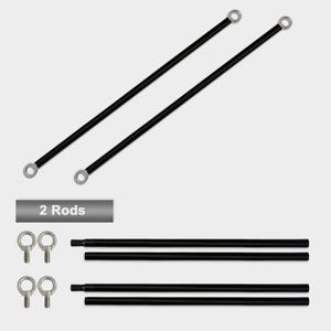 Heavy Duty Pergola Rods with Large Stainless Steel Eye Bolts – Outdoor Cover Adjustment Tool