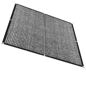 Custom Black Garden Netting Shade Cloth: 40% Sun Block with Grommets