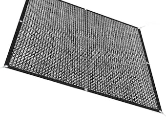 Custom Black Garden Netting Shade Cloth: 40% Sun Block with Grommets