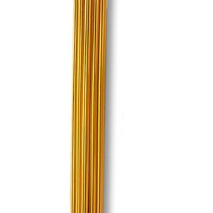 May include: A set of gold tent poles, bundled together. The poles are made of aluminum and have a shiny, metallic finish.