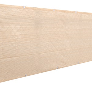 1,8 m (6 pi) - Paravent de confidentialité élégant sur mesure - Terrasse de jardin, patio, balcon, clôture, piscine, balustrade - Beige banha