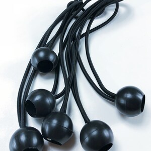 Custom Canopy Ball Bungee Cords, 8 inch, 6 EA bungee ball cords/PACK - Black, Brown, White or Beige
