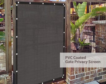 Dark Brown Balcony Privacy Screen: 95% UV Block, FR-Rated PVC Coated