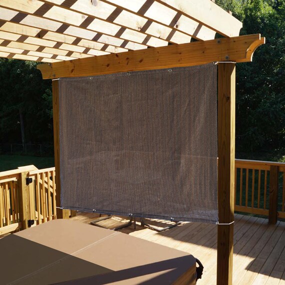 Custom Sized Sun Shade Privacy Panel With Grommets On 2 Sides Etsy