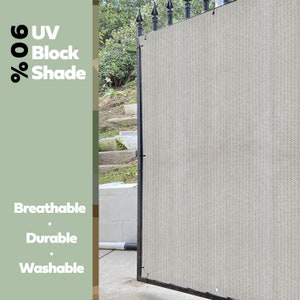 Custom Gate Privacy Screen – Privacy Barrier for Gates, Fences, Railings, Yards & Driveways in Smoke Tan -No metal door/gate included