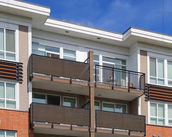 Custom Sized Brown Privacy Screen: Balcony, Deck, Patio Railing