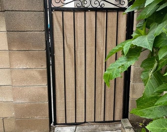 Custom Sized Gate Privacy Screen - Privacy Barrier for Gate, Fence, Railing ,Yard, Driveway- Walnut