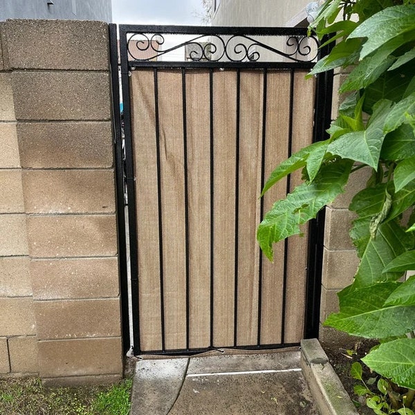 Custom Sized Gate Privacy Screen - Privacy Barrier for Gate, Fence, Railing ,Yard, Driveway- Walnut