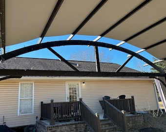 Reemplazo de toldo de pérgola personalizado: cubierta de sombra impermeable con revestimiento de PVC