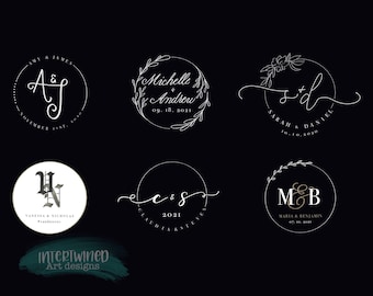 Wedding monogram digital image, custom logo, digital monogram, wedding logo, monogram logo, wedding crest, wedding initials, party logo