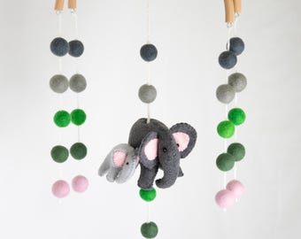Mama and Baby Elephant baby mobile