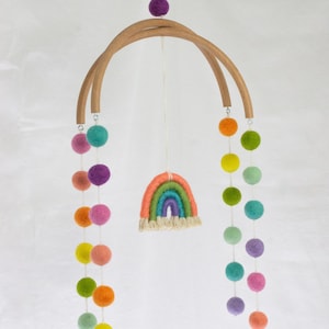 Bright Rainbow Baby Mobile