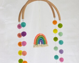 Bright Rainbow Baby Mobile