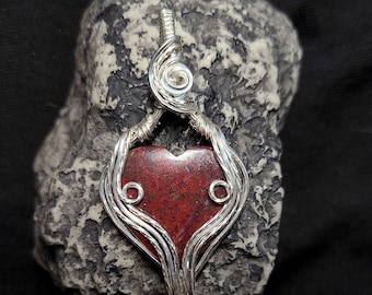 Sonoran Sunset & Sterling Silver Heart Pendant (#S-450)