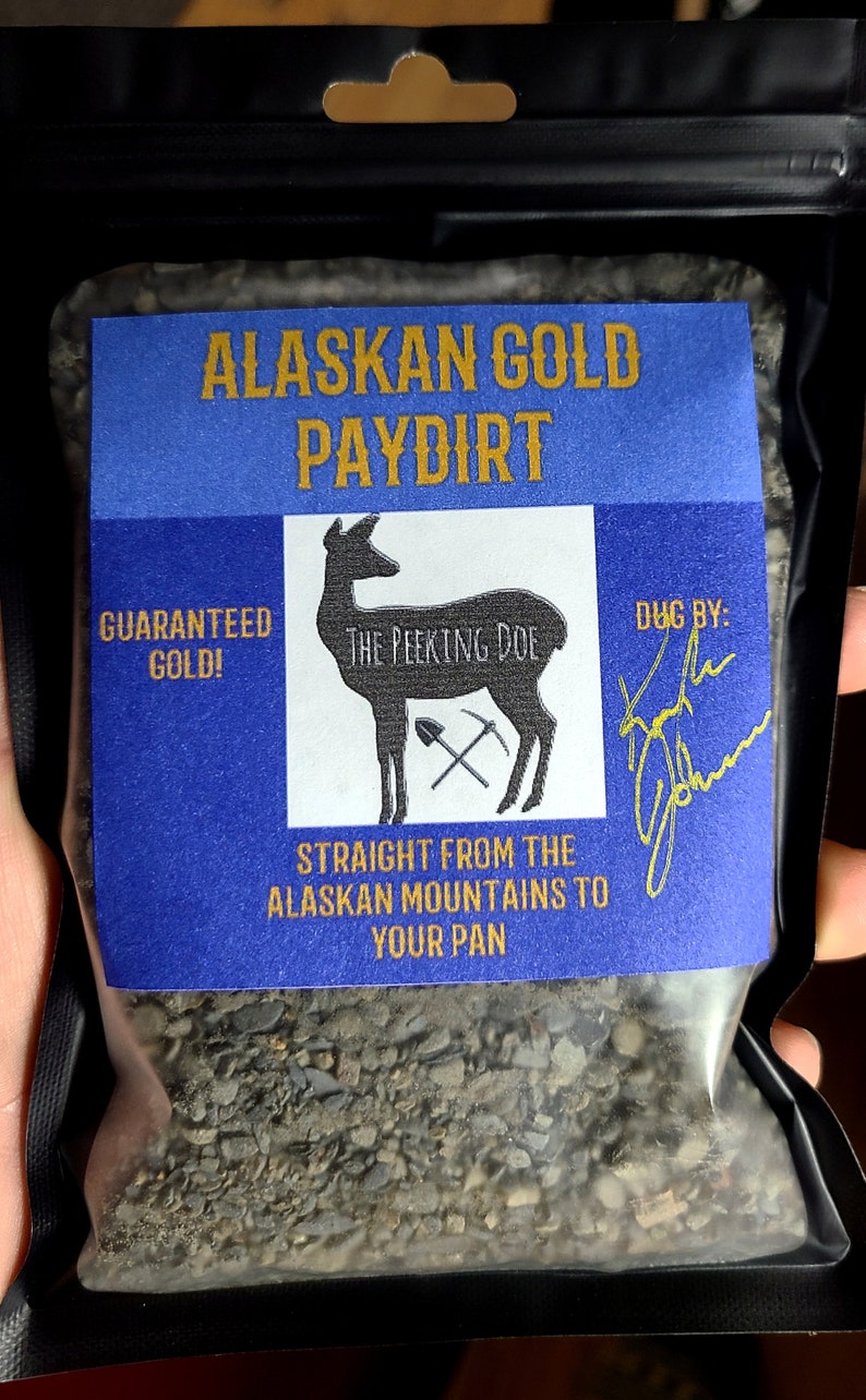 Alaska GOLD PAYDIRT Garantiert goldfarben Echtes Gold aus Alaska, abgebaut von Kayla Johanson. Bitte lese die Artikelbeschreibung für Infos zu allen Taschenoptionen Bild 10