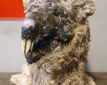 Mutant Giant Rat Mask / Horror Ratman Head / Post-Apocalyptic Prop / Macabre Faux Taxidermy / Dark Fantasy Cosplay