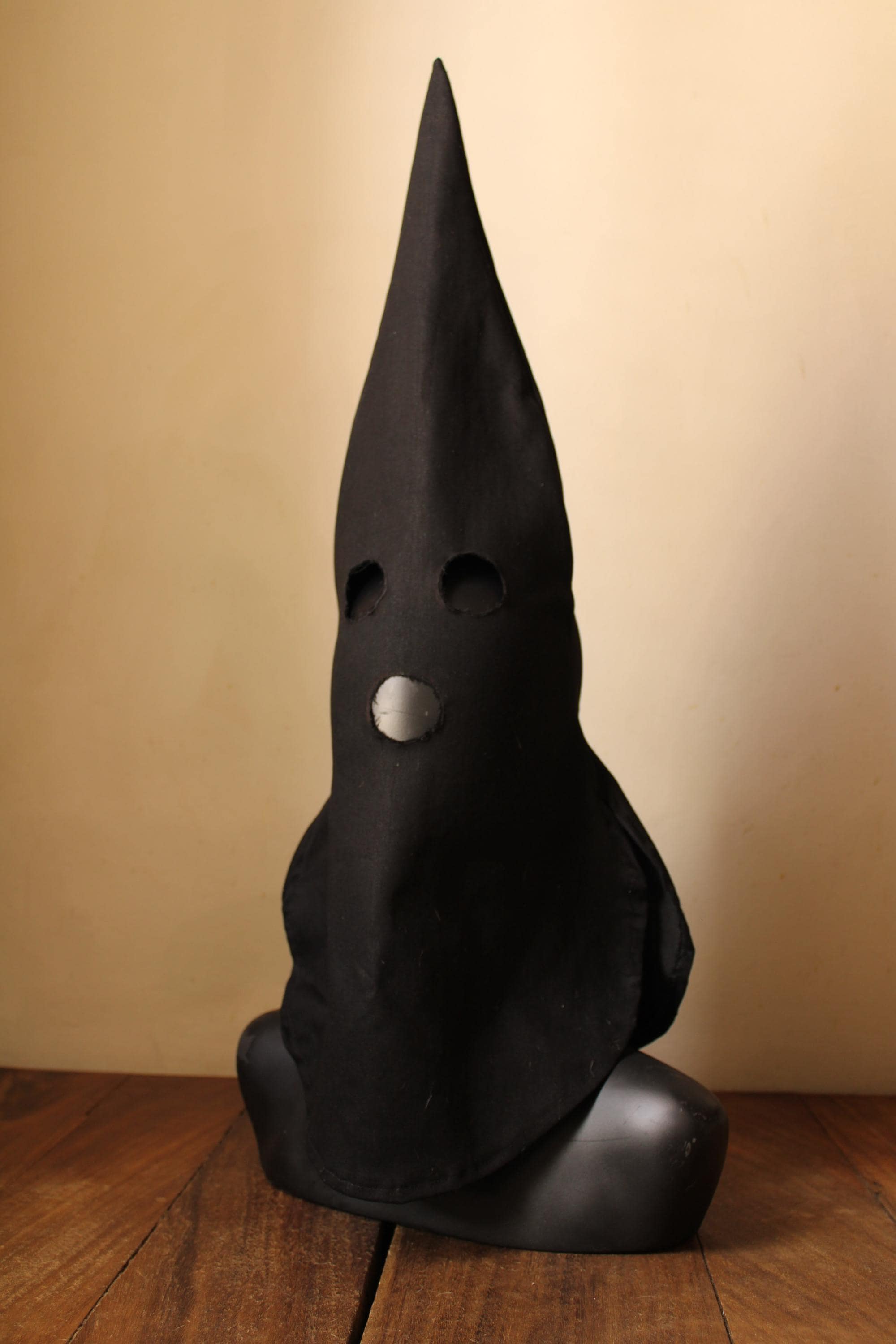 Tall Pointed Executioner Hood - Black Capirote Mask - Medieval ...