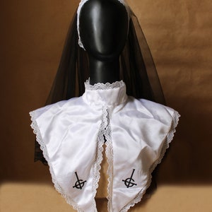 Nun&#39;s costume Cosplay Horror movie Valak Nun costume Valak costume Renaissance dress Medieval veil Birgitta Halloween costume Nun habit Veil
