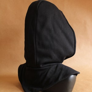 Black Techwear Hood with Face Mask image 4