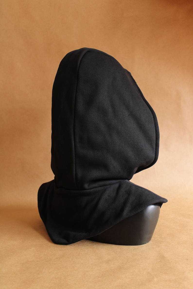 Black Techwear Hood with Face Mask image 4