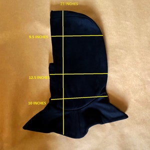 Black Techwear Hood with Face Mask image 5