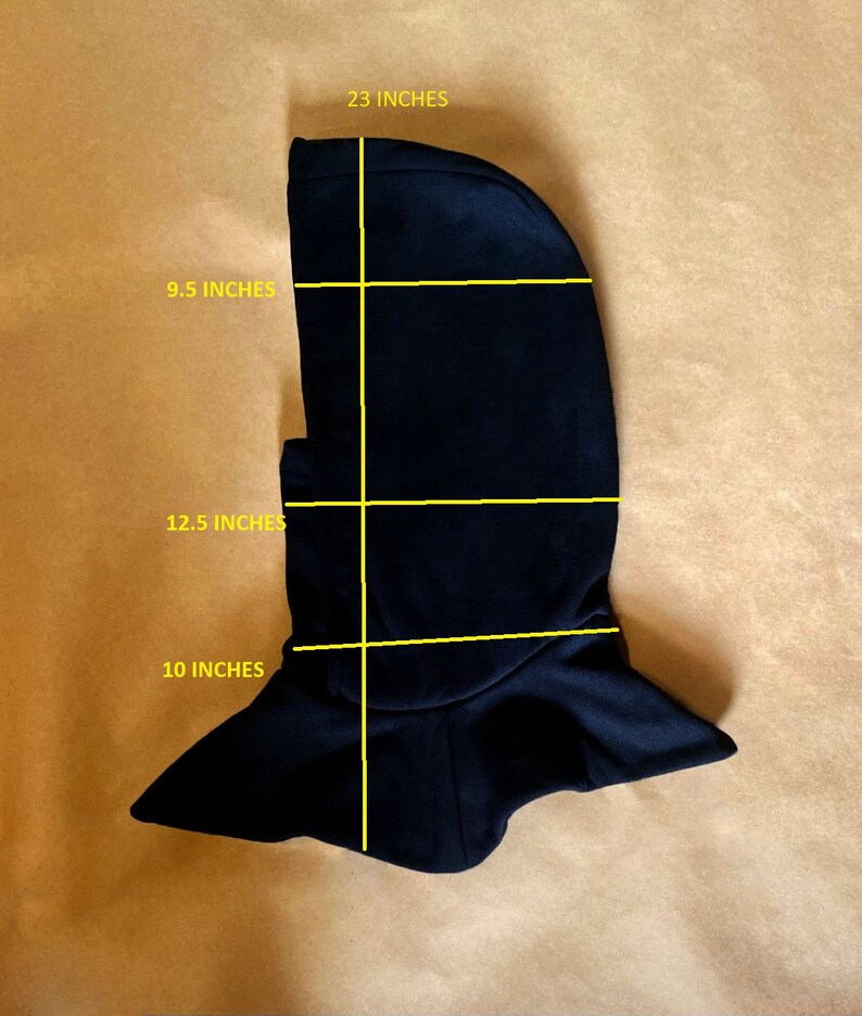 Black Techwear Hood with Face Mask image 5