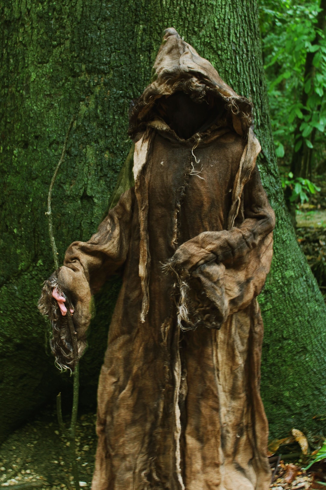 Distressed Burlap Cloak Aged Jute Robe Horror Scarecrow Costume Grim ...