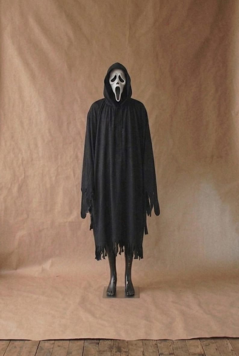 Slasher Robe Sparkling Black Phantom Robe - 90s Slasher Halloween Costume - Etsy