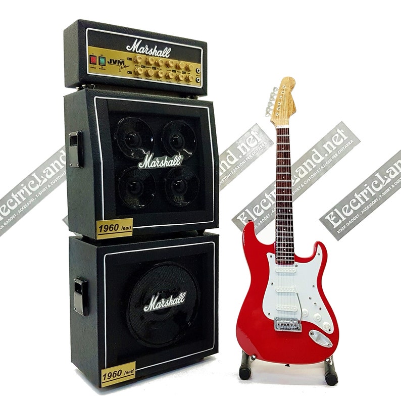 Mini Guitar Mark Knopfler Reproduction Sultan Of Swing Brothers In Arms Amp Jvm Amplifier Tribute Collectible Miniature Chitarra Gadget