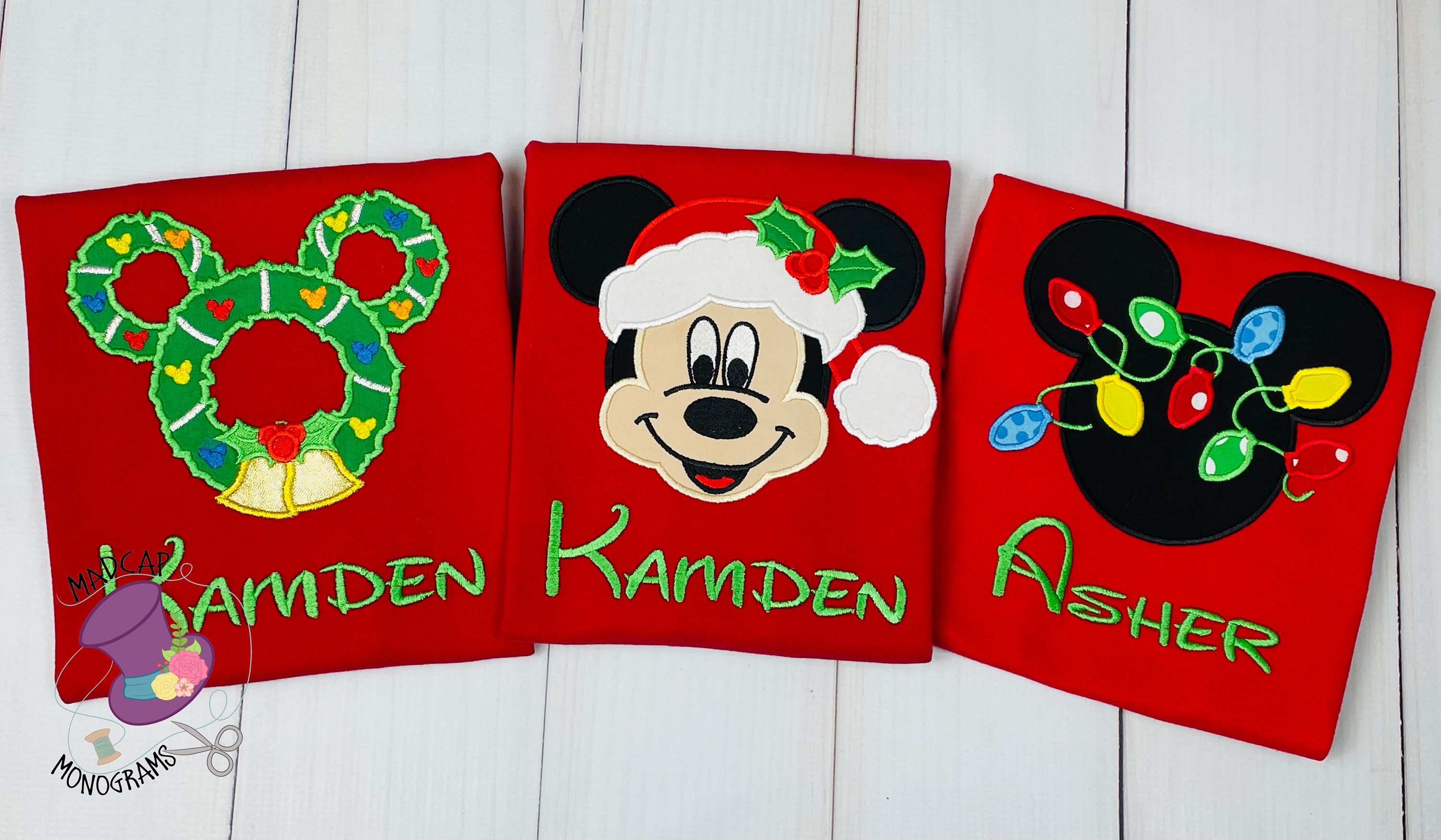 Mickey Mouse Christmas , Minnie, Disney Patches, Embroidered Iron