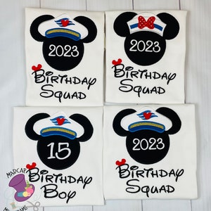 Birthday-Cruise-Mouse- Sailor- Shirts - Family -Matching -Custom- Inspired- Ears  Head-Mouse- Applique - Monogram - Personalize -Embroidered