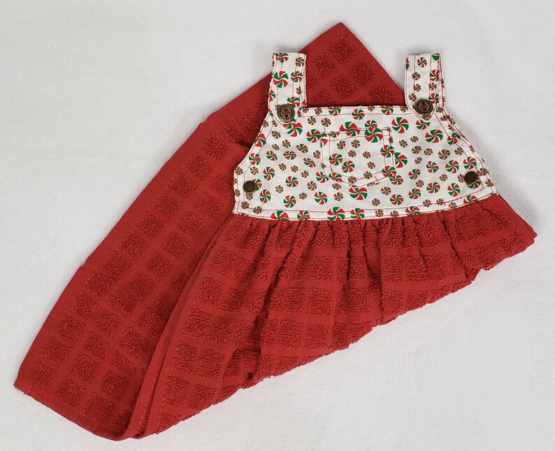Holiday Bib Overalls Oven Door Dishtowel Dress/Hanging Kitchen Etsy
