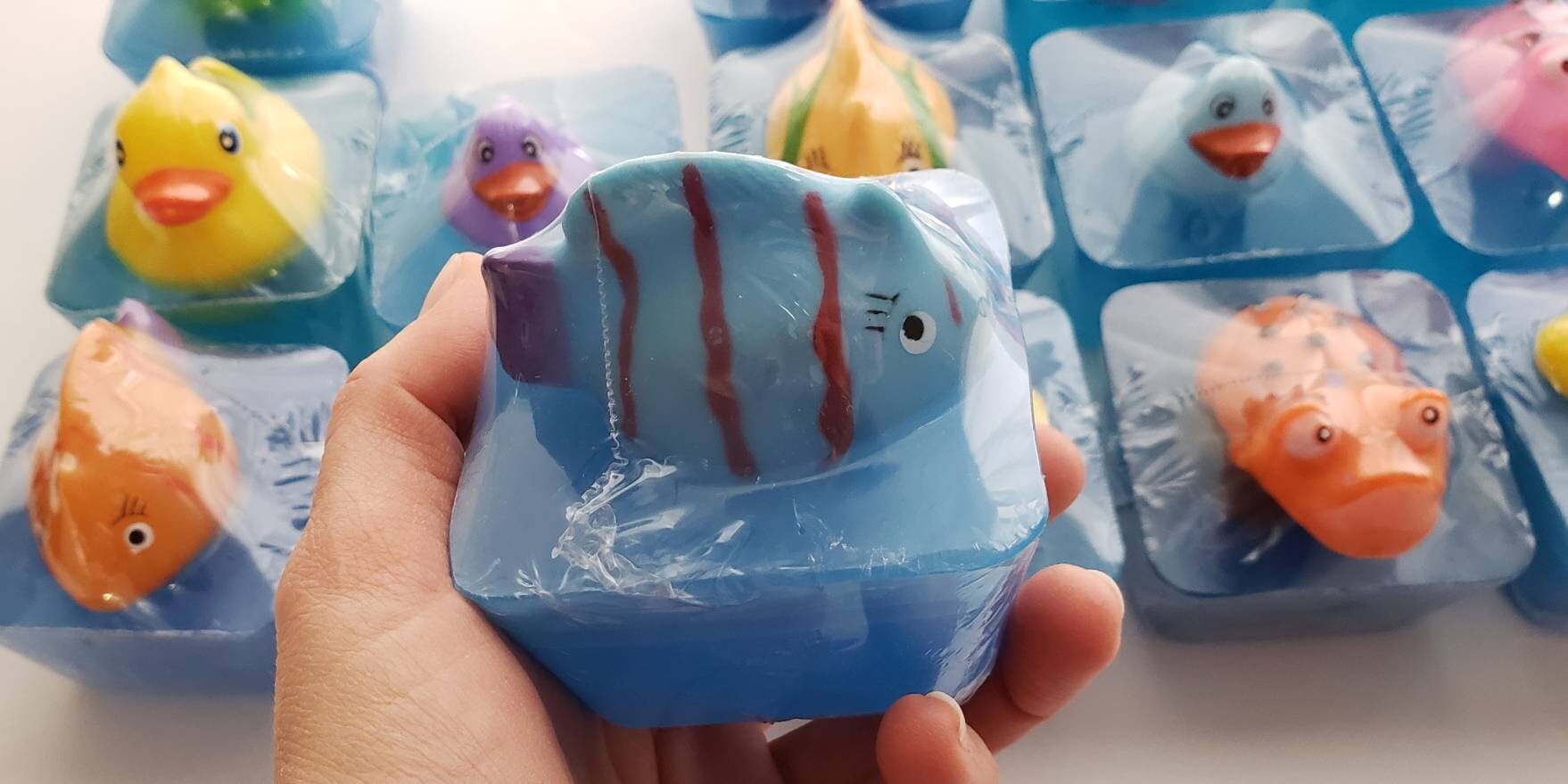 Soap with toys in it/Glycerin soap with toys/Soap with toys Etsy