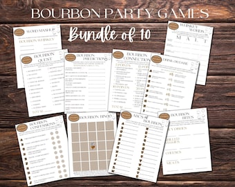 Juegos de cata de bourbon, desafío de cata de whisky, ruta del bourbon de Kentucky (hazlo tú mismo), imprimibles para cumpleaños de adultos
