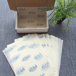 Custom Tissue Paper, Personalized Product Packaging, Branded Vellum Paper, Gifting Supplies, Small Business Materials, Logo Gift Wrapping