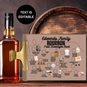 Bourbon Trail Scavenger Hunt, Whiskey Tasting Game for Adults, Kentucky Distillery Printable, Unique Bachelor Party Idea, Whiskey Lover Idea