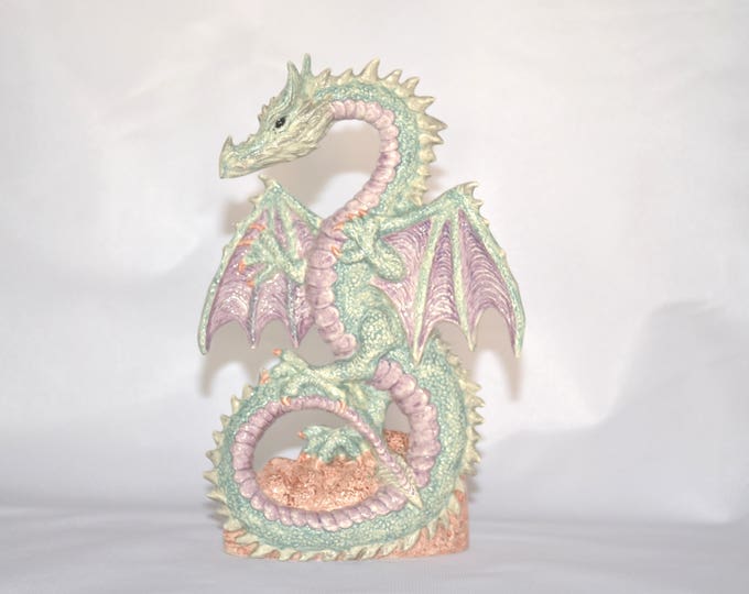 Ceramic Dragon Statue Etsy