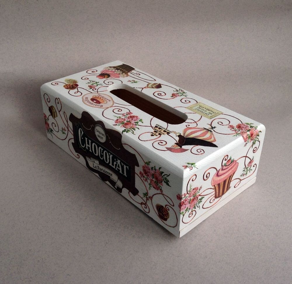 Kleenex box Tissue Box holder Painted wooden napkin box Luxury Etsy