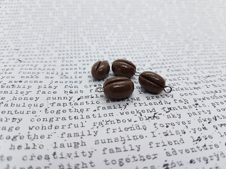 Coffee Bean KeychainStitch MarkerClay Charm