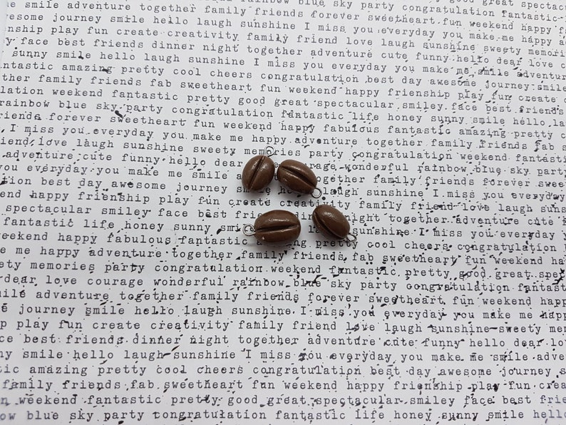 Coffee Bean KeychainStitch MarkerClay Charm