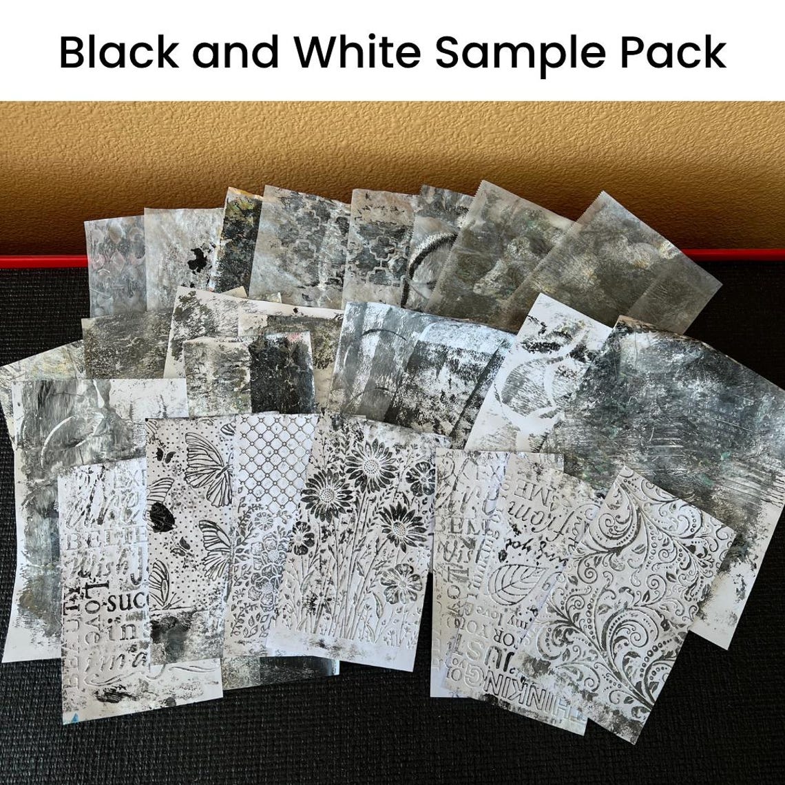 Junk Journal Paper Pack | 50 Hand Painted Collage Papers | Mixed Media ...