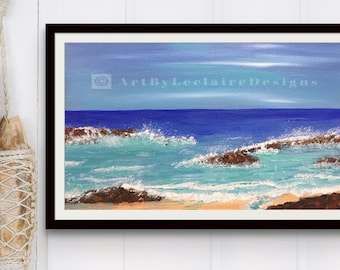 Caribbean Shore - Print of an original LeClaire acrylic painting on fine art paper -  using a professional grade printer