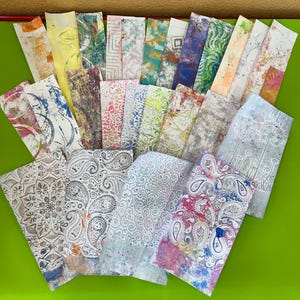 25 Abstract hand painted card making collage junk journal mixed media ephemera scrapbook Gelli collage textured papers various sizes #348