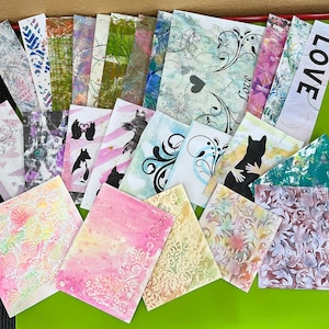 25 Abstrato pintado à mão cartão fazendo colagem lixo diário mídia mista efêmera scrapbook Gelli colagem papéis texturizados vários tamanhos #314