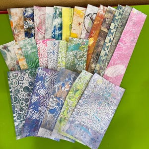 25 Abstract hand painted card making collage junk journal mixed media ephemera scrapbook Gelli collage textured papers various sizes #356