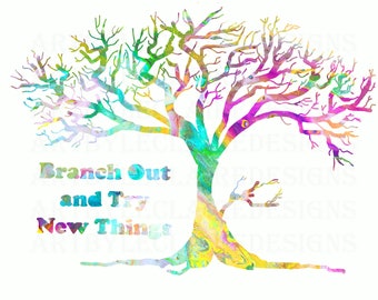 Branch Out and Try New Things Bundle Commercial Use Downloadable Art PNG File Original Design Printable Art for Sublimation Use Clip Art